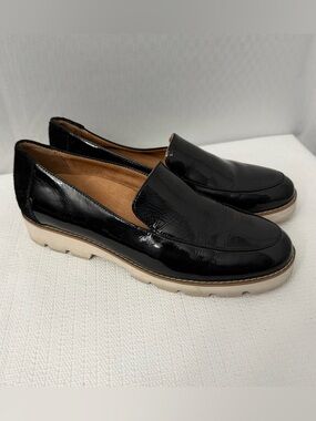 Vionic Kensley Shoes Womens Size 8 Black Patent Leather Comfort Loafers